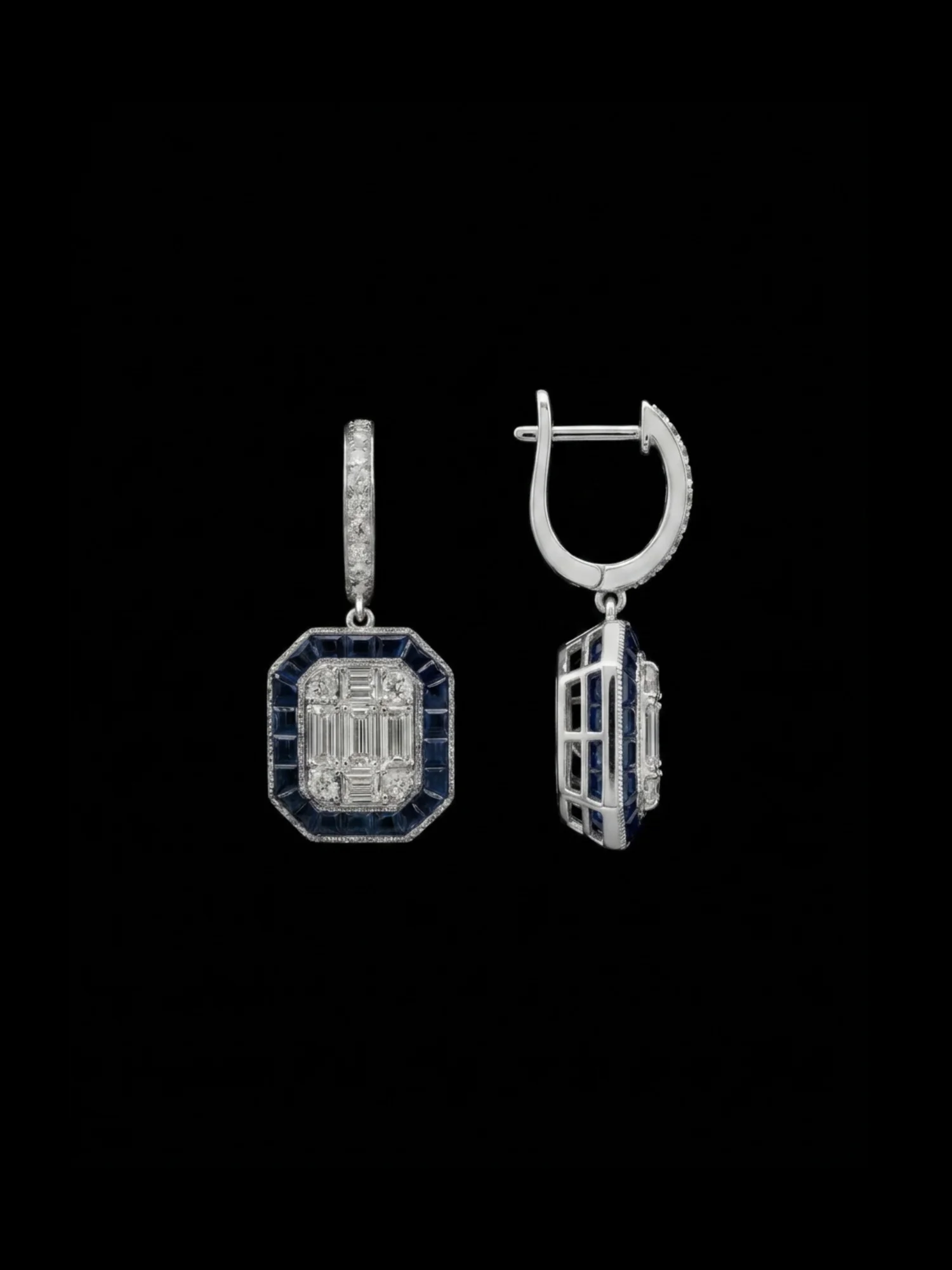"BlueSapphire™" Earrings in white gold, photo 3