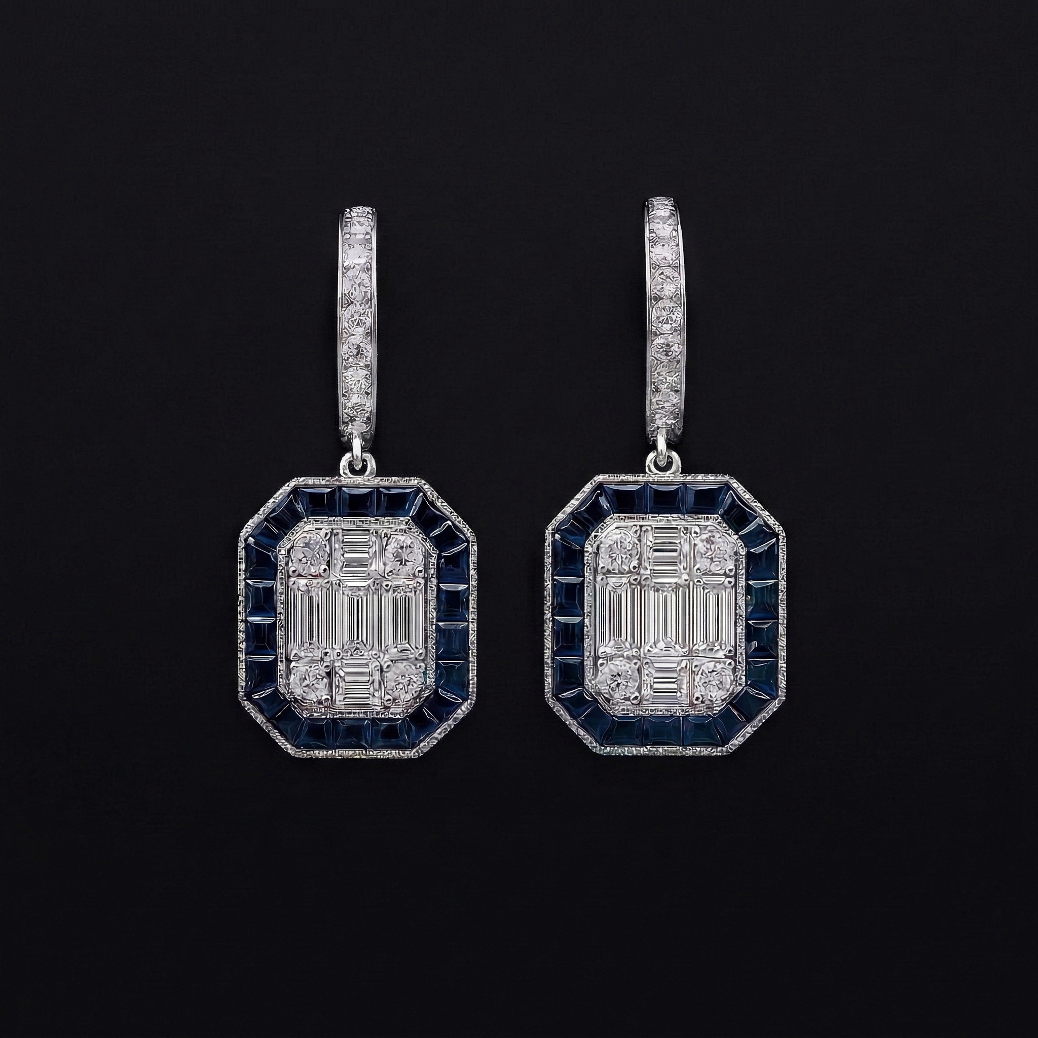 "BlueSapphire™" Earrings in white gold, photo 4
