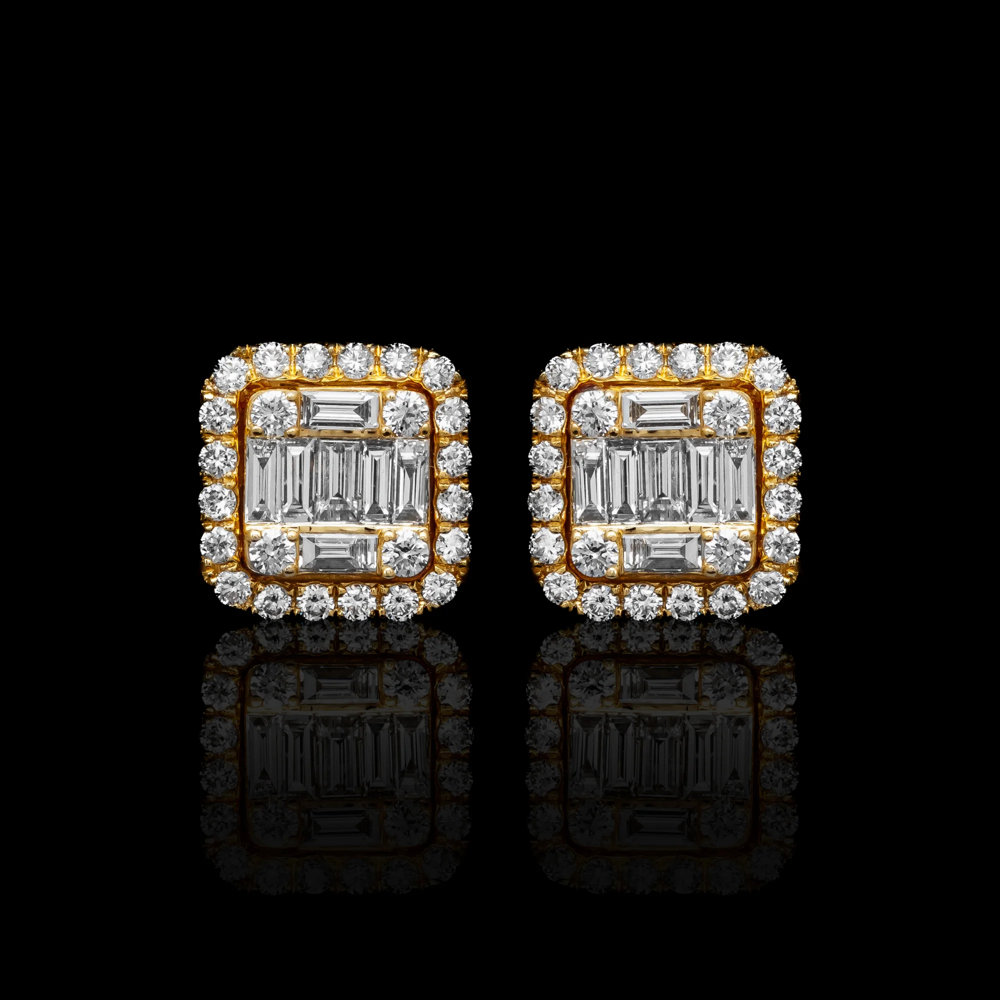 "CrystalBliss™" Earrings in 18k yellow gold, product view