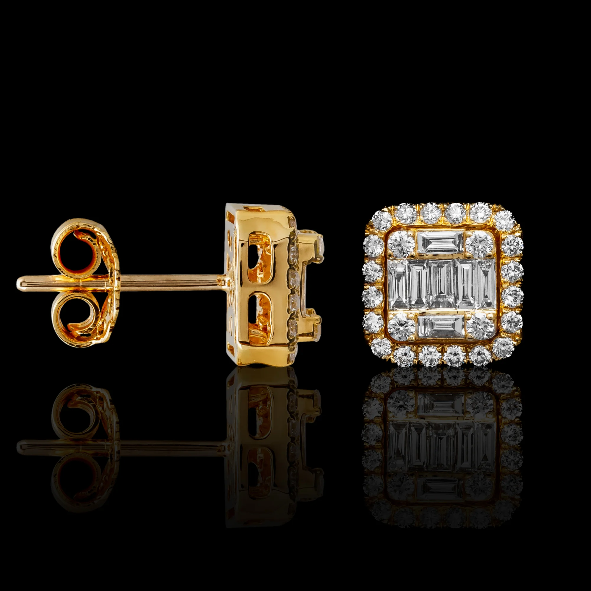 "CrystalBliss™" Earrings in 18k yellow gold, photo 2