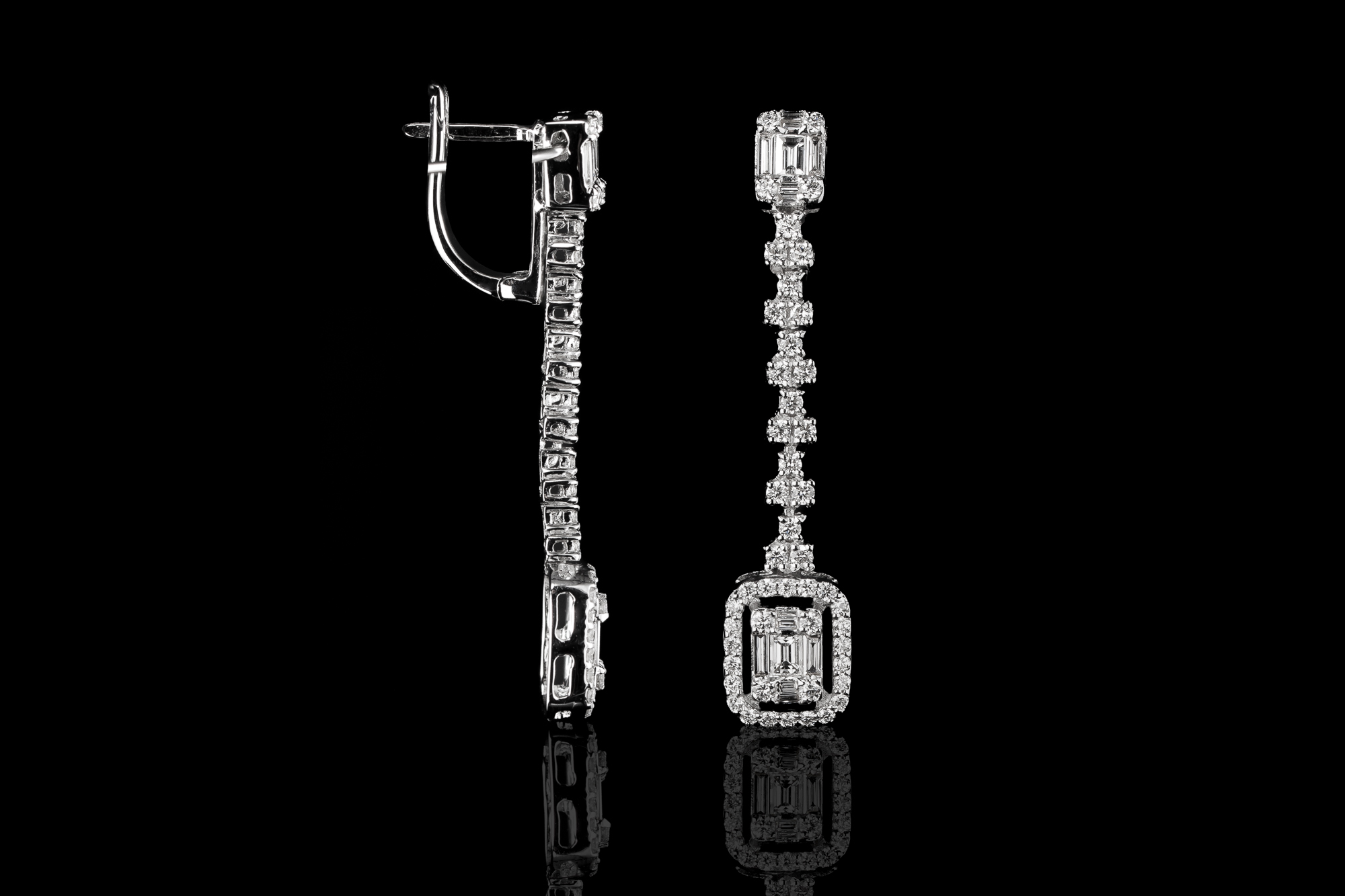 "EmpireDrop™" Earrings in white gold, photo 3