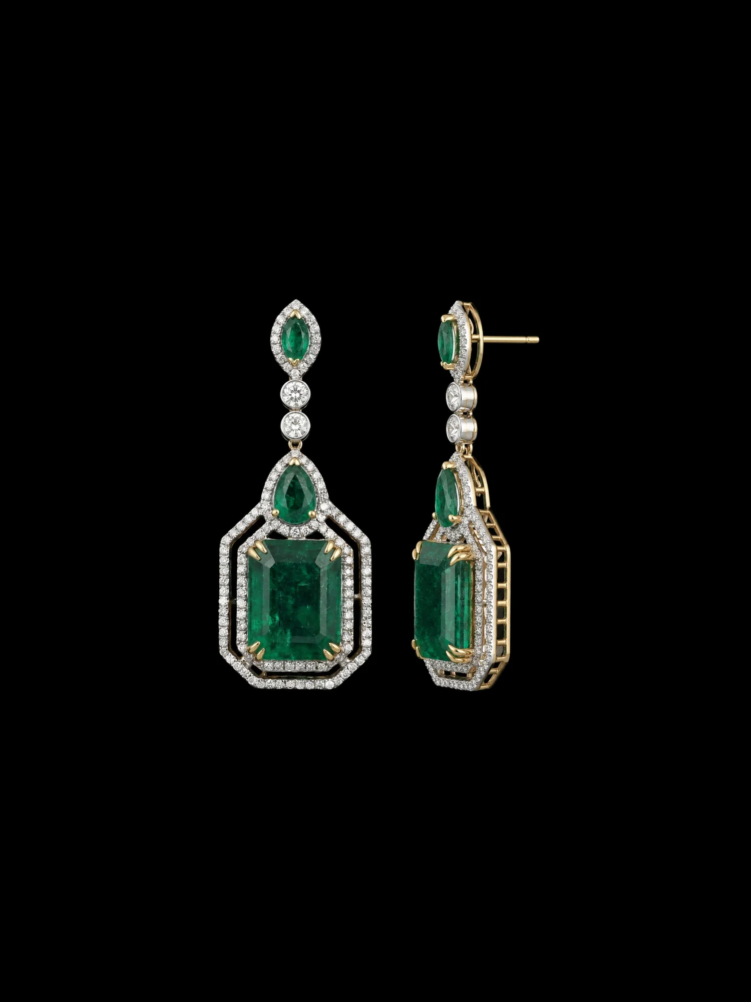 "ImperialEmerald™" Earrings in yellow gold, photo 2