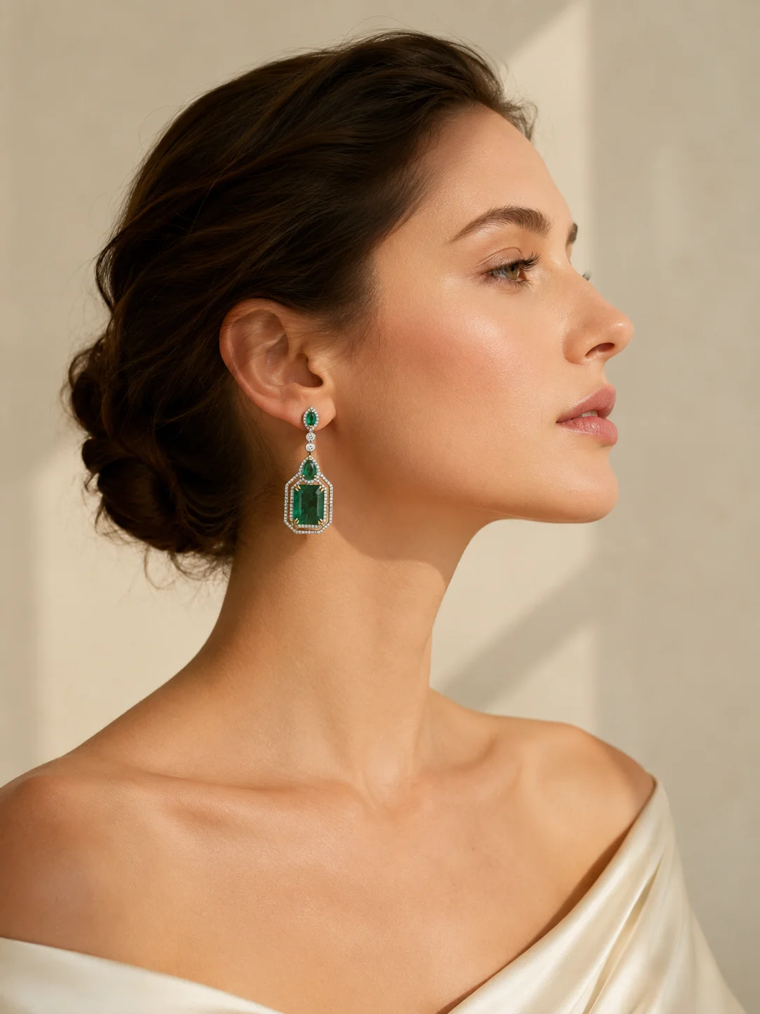 "ImperialEmerald™" Earrings in yellow gold, photo 4