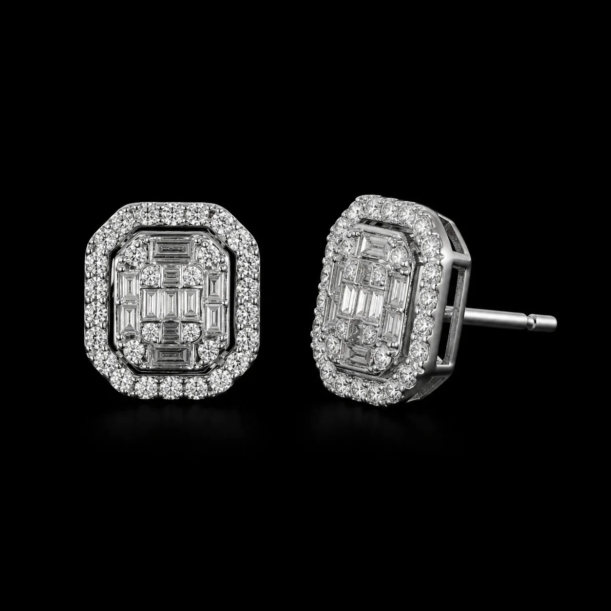 "InvisibleCarat™" Earrings in 18k white gold, photo 3