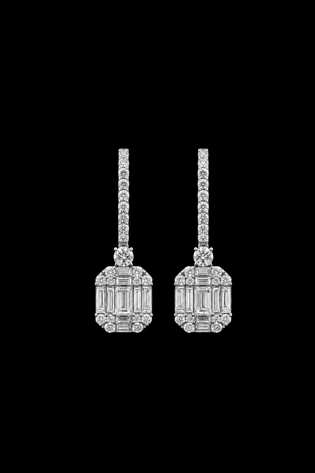 "InvisibleIconic™" Earrings – White gold