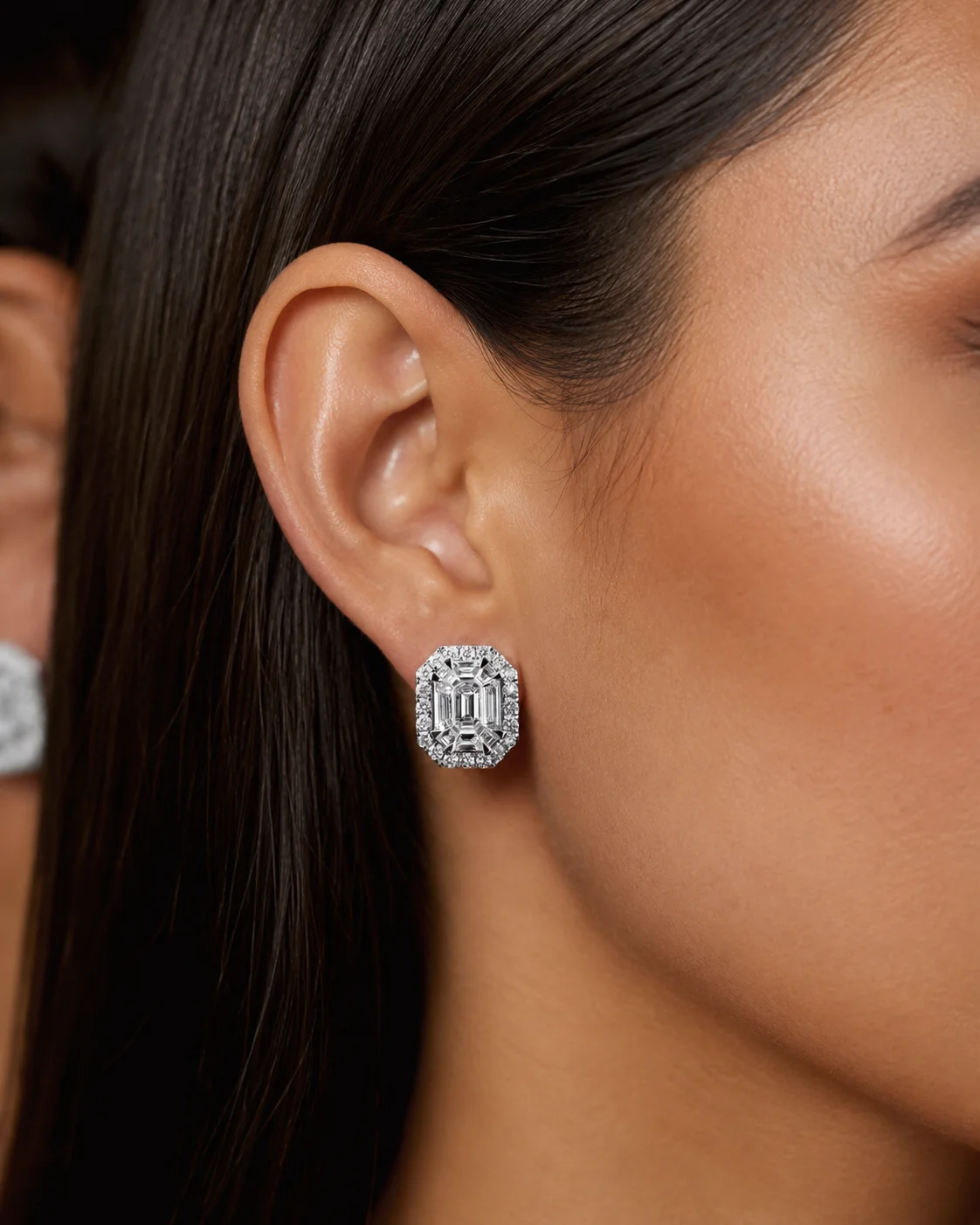 InvisibleLIMITED™ Earrings in 18k white gold, photo 4