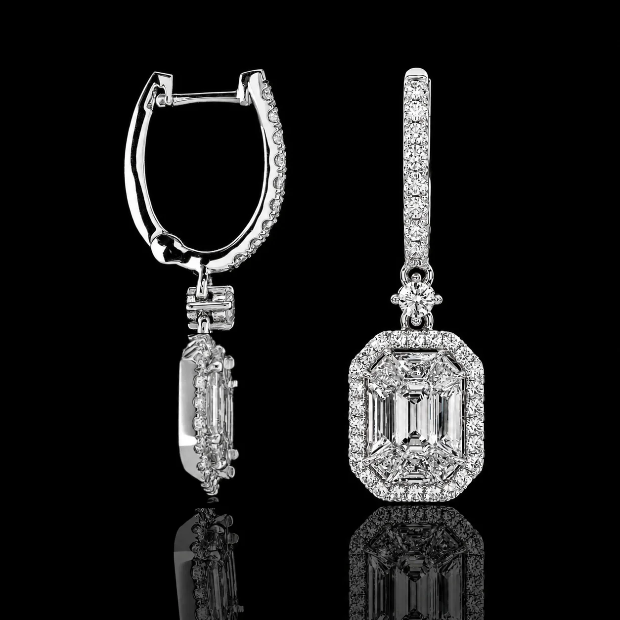InvisibleLIMITED™ Earrings in 18k white gold, photo 4
