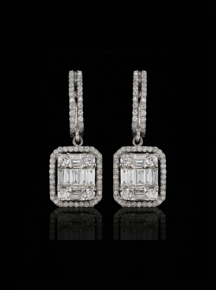 InvisibleNuevo™ Earrings – White gold