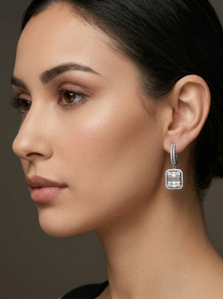 InvisibleNuevo™ Earrings in white Gold, photo 5