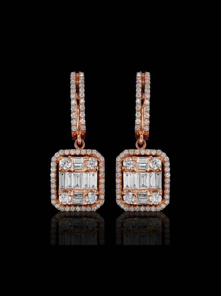 "InvisibleNuevo™" Earrings – Rose gold