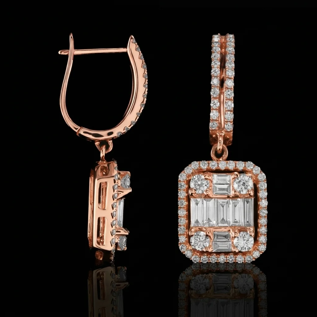 "InvisibleNuevo™" Earrings in rose Gold, photo 3