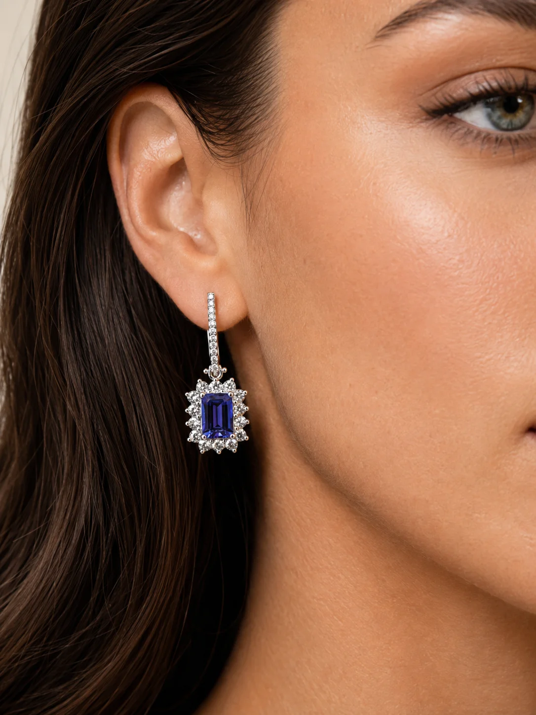 "BlueSovereign™" Earrings in 18k white gold, photo 2