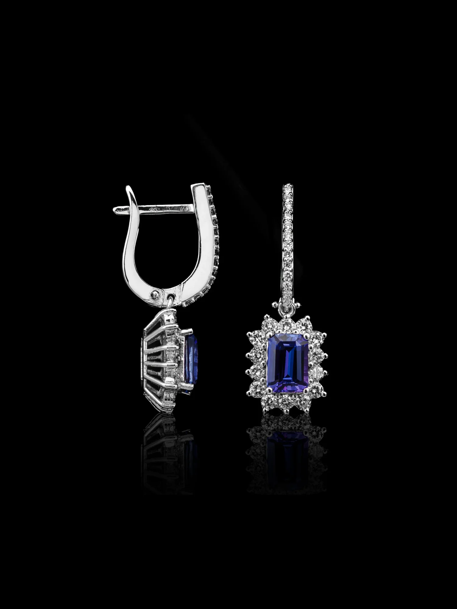 "BlueSovereign™" Earrings in 18k white gold, photo 3