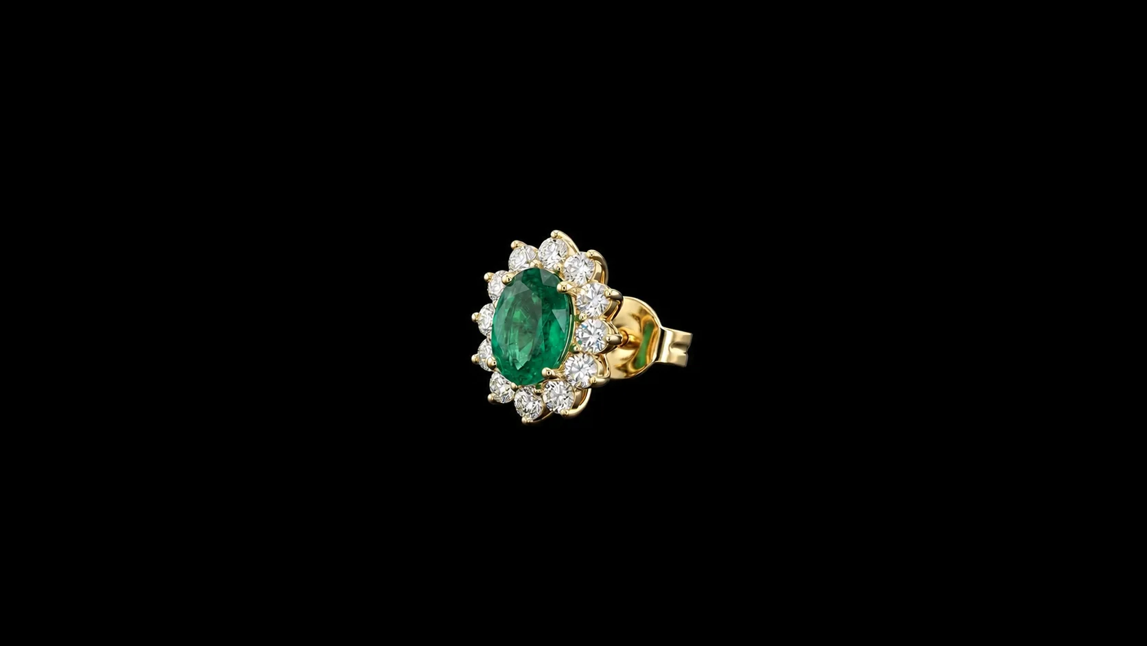 "EmeraldAllure™" Earrings in 18k yellow gold, photo 5