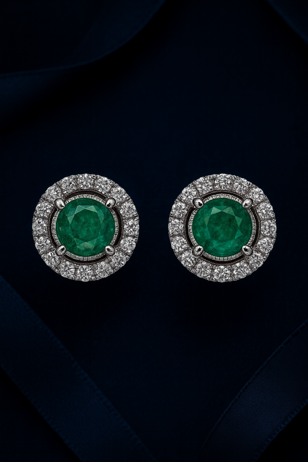 "EmeraldSignature™" Earrings in 18k white gold, photo 2