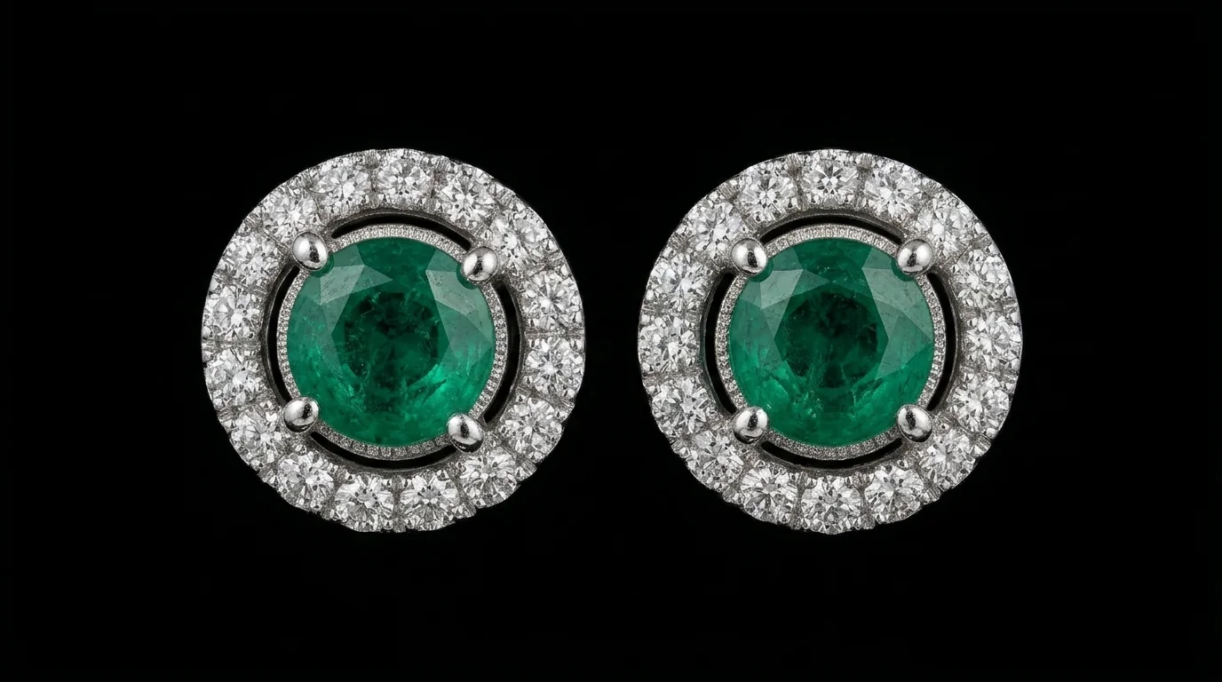 "EmeraldSignature™" Earrings in 18k white gold, photo 3