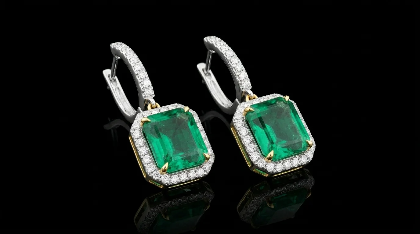 "EternaEmerald™" Earrings in 18k yellow gold, photo 4