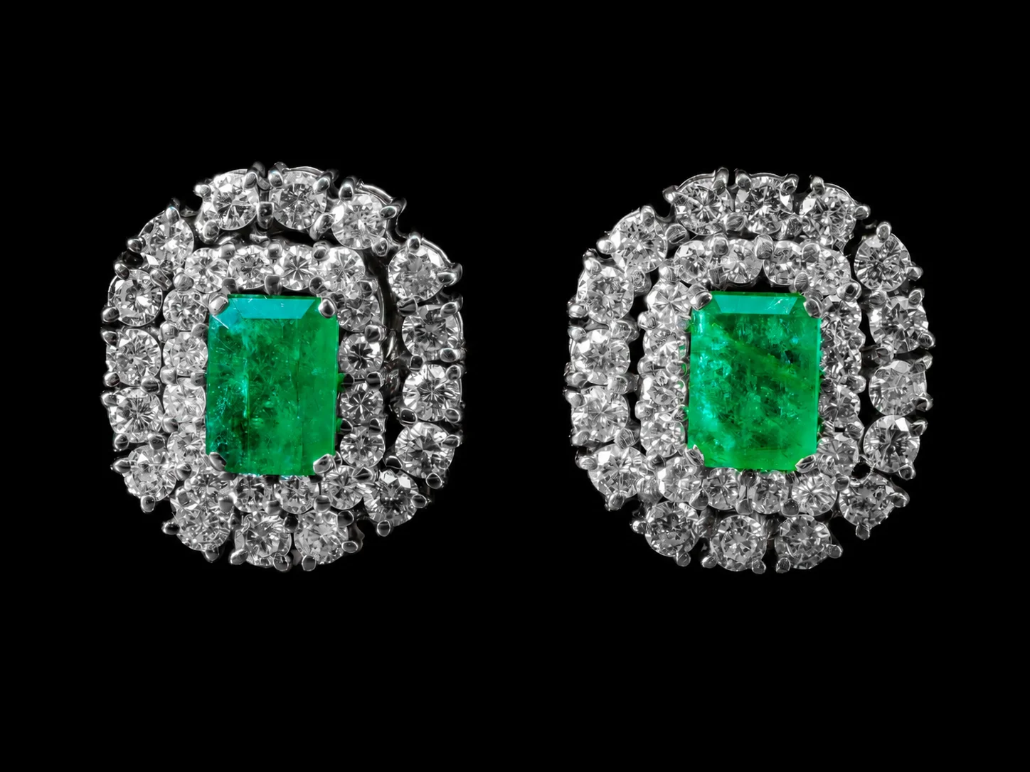 "VerdeOrigins™" Earrings in 18k white gold, photo 2