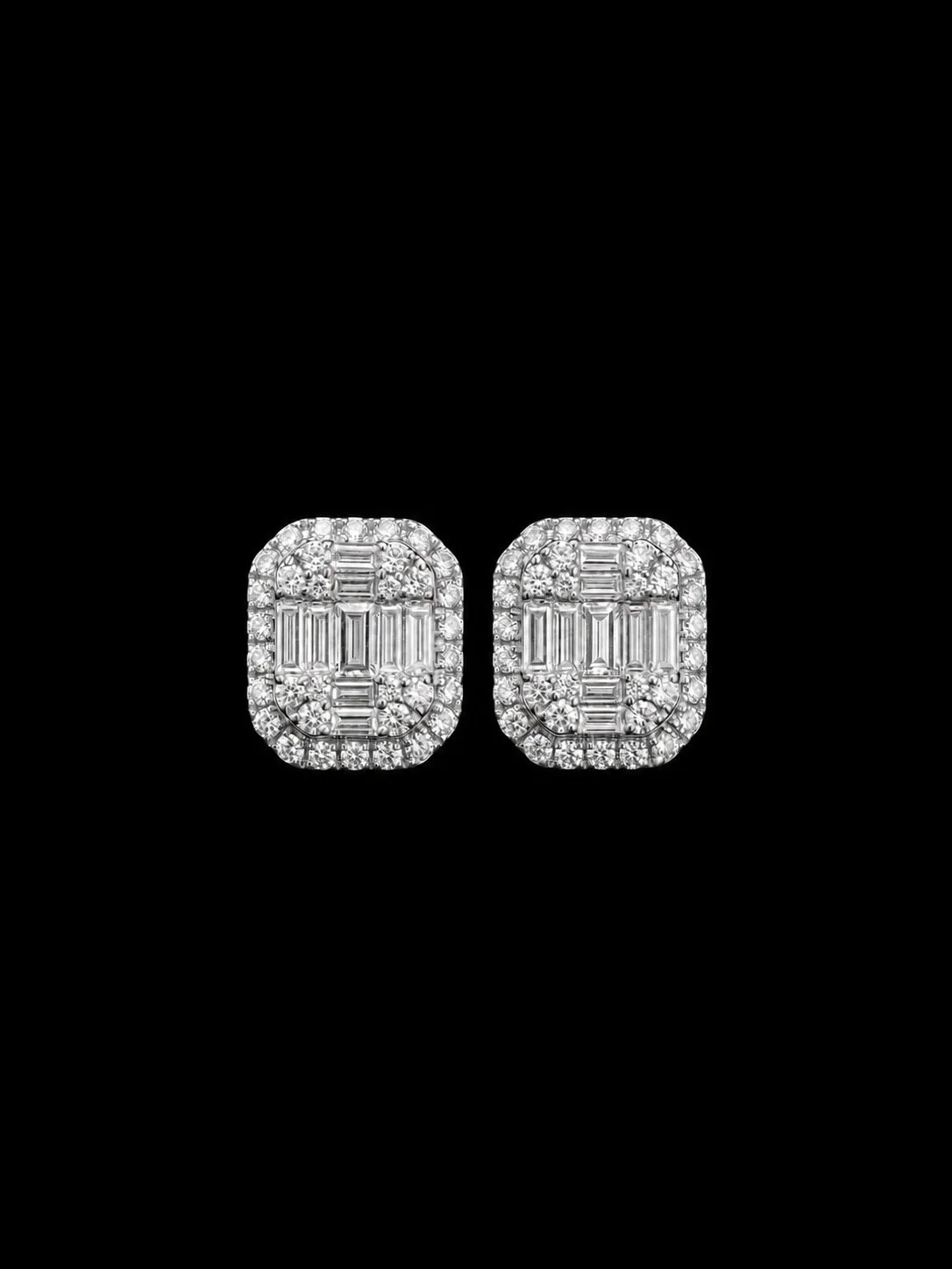 "LeLuxe™" Earrings – White gold