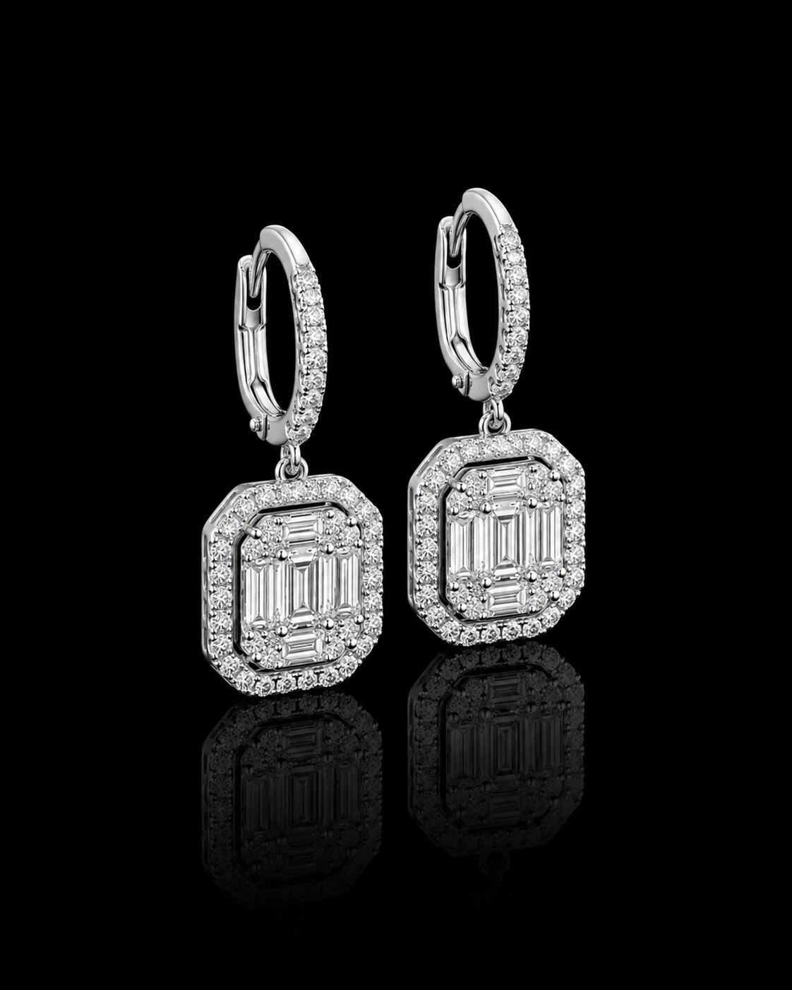 "LuxElegance™" Earrings in white gold, photo 3