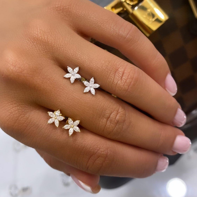 "LuxuryAvenue™" Diamond Earrings in white Gold, photo 7