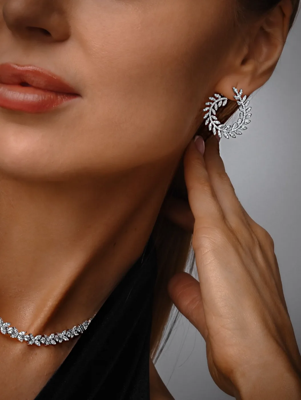 Artystyczne kolczyki z diamentami "LuxuryAvenue™"