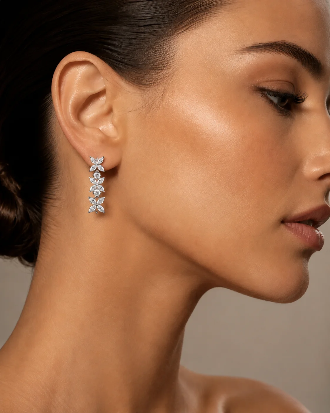 Długie diamentowe kolczyki wiszące "LuxuryAvenue™"