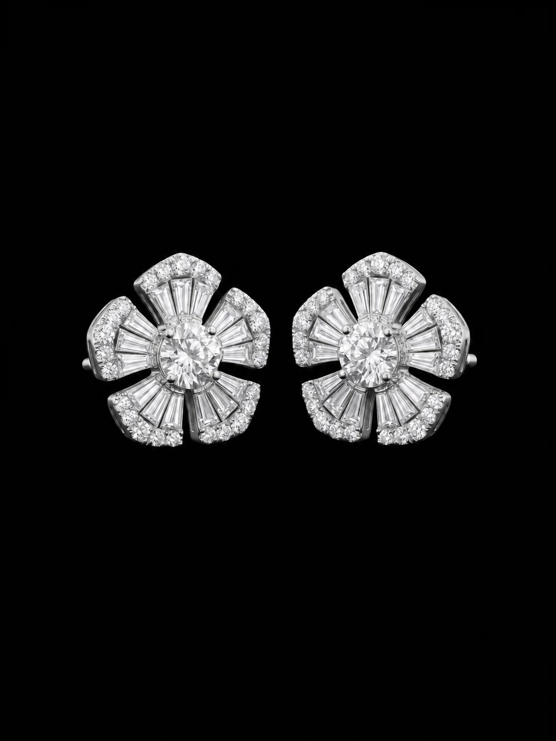 "MysticFloral™" Earrings in 18k white gold, photo 4