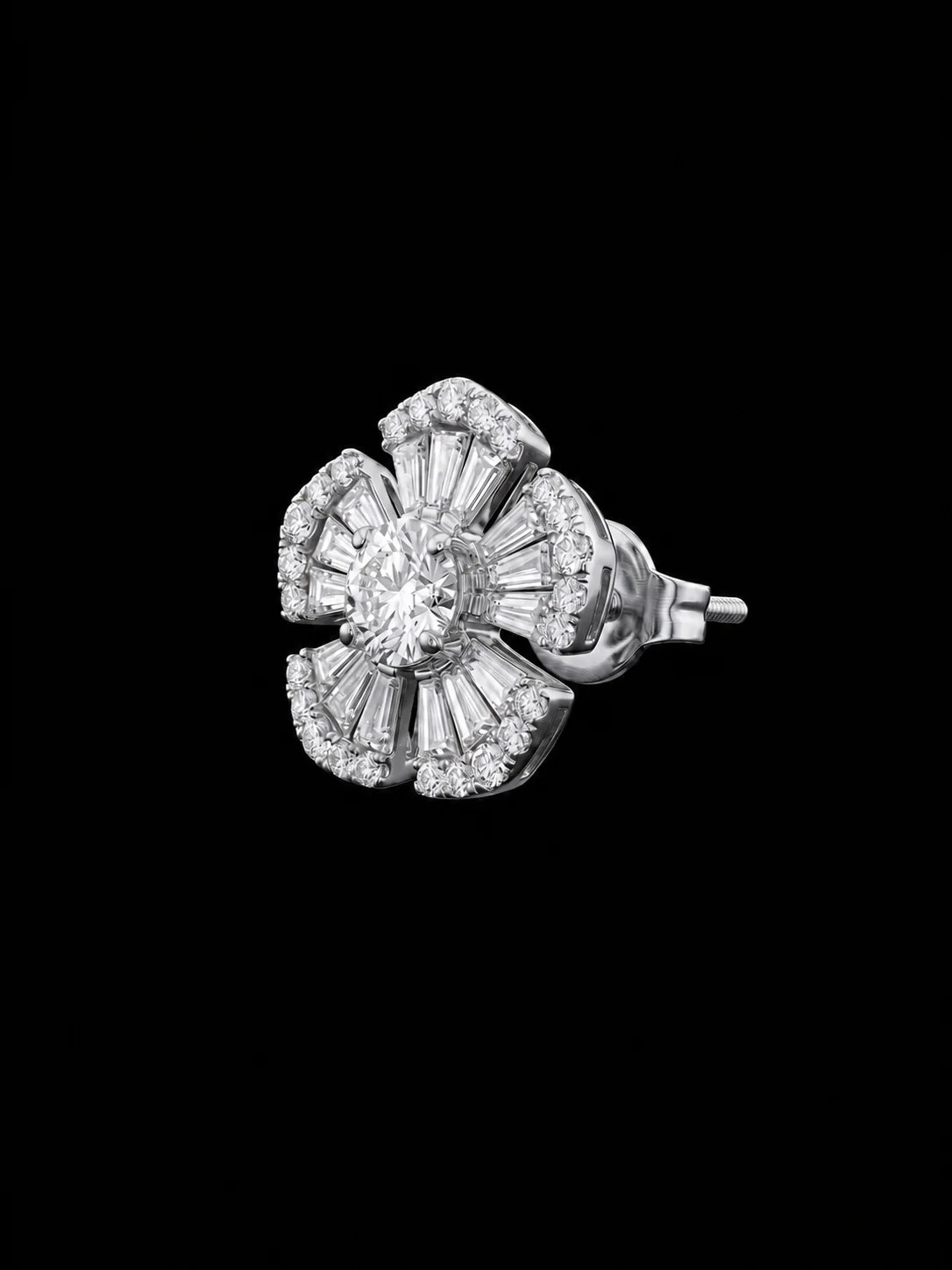 "MysticFloral™" Earrings in 18k white gold, photo 5
