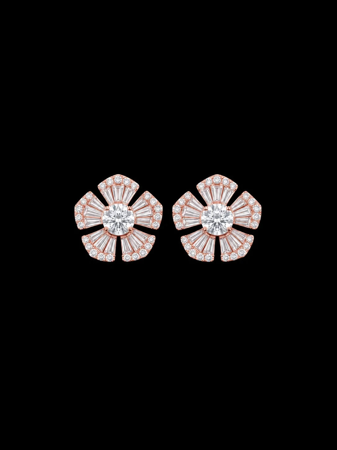 "MysticFloral™" Mini Earrings – Rose gold 18k