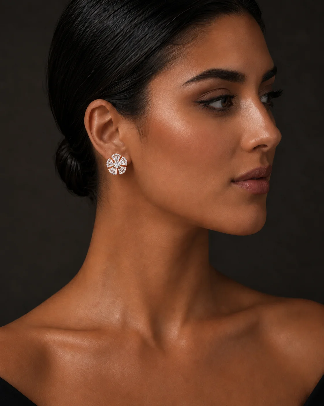 "MysticFloral™" Mini Earrings in 18k rose gold, photo 2