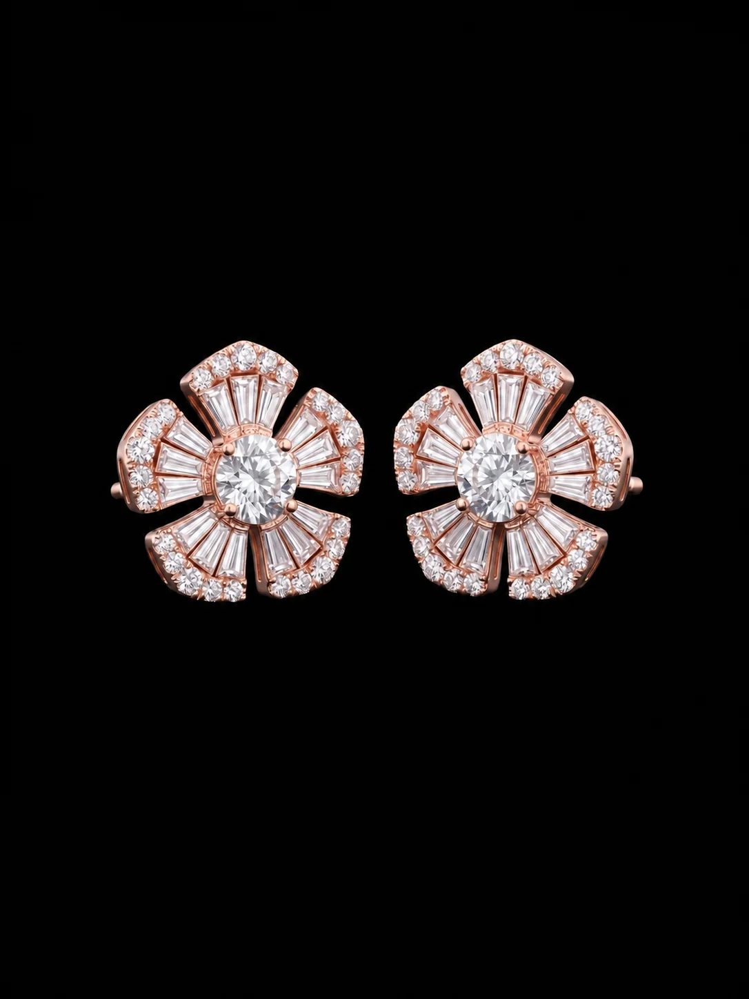 "MysticFloral™" Mini Earrings in 18k rose gold, photo 4