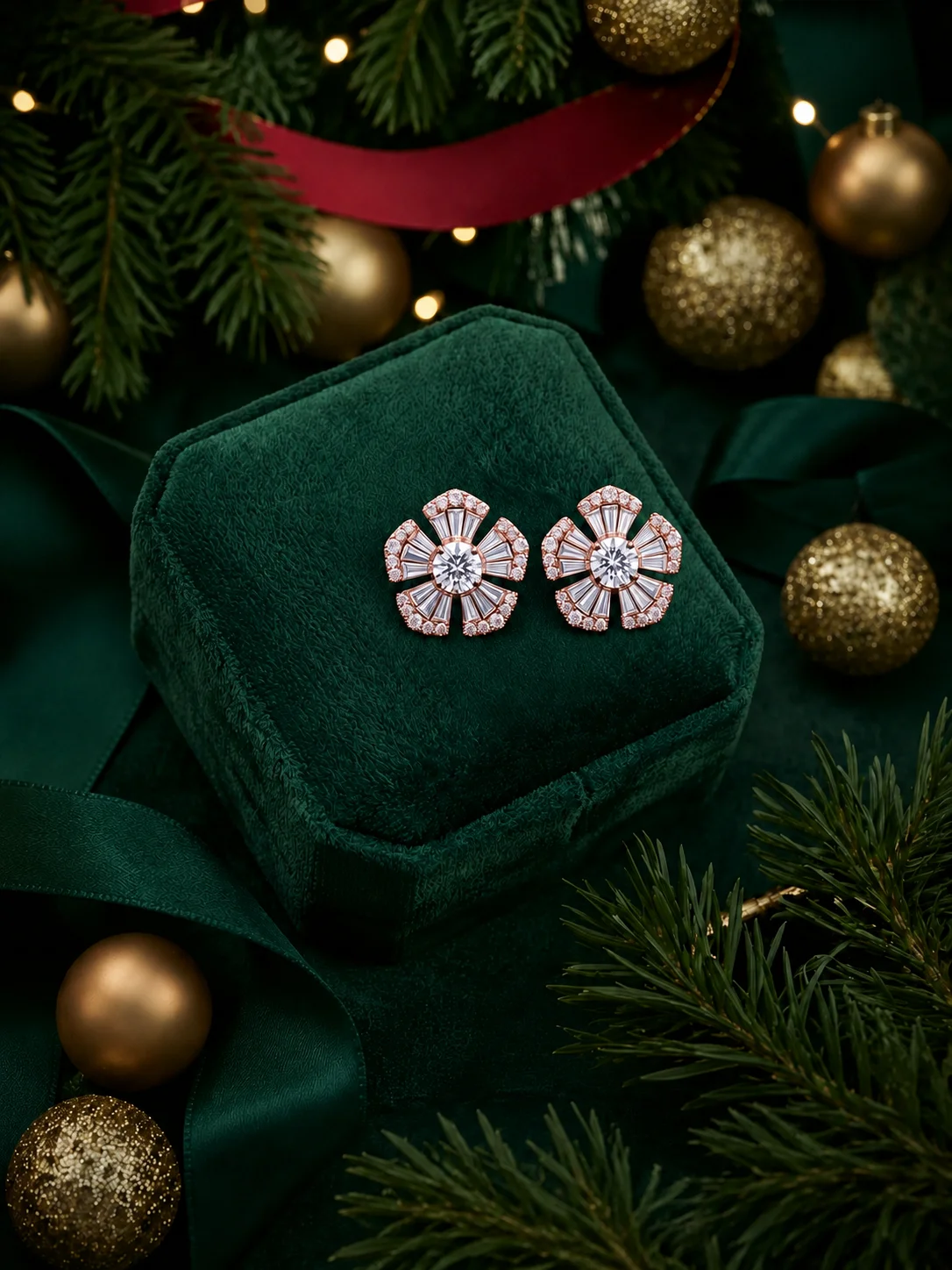"MysticFloral™" Mini Earrings in 18k rose gold, photo 7