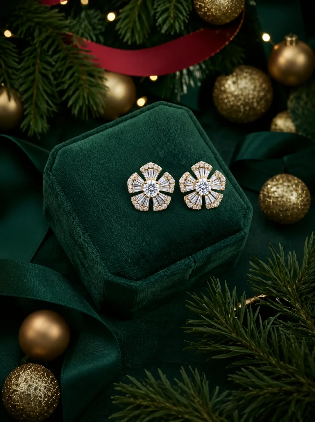"MysticFloral™" Mini Earrings in 18k yellow gold, photo 7