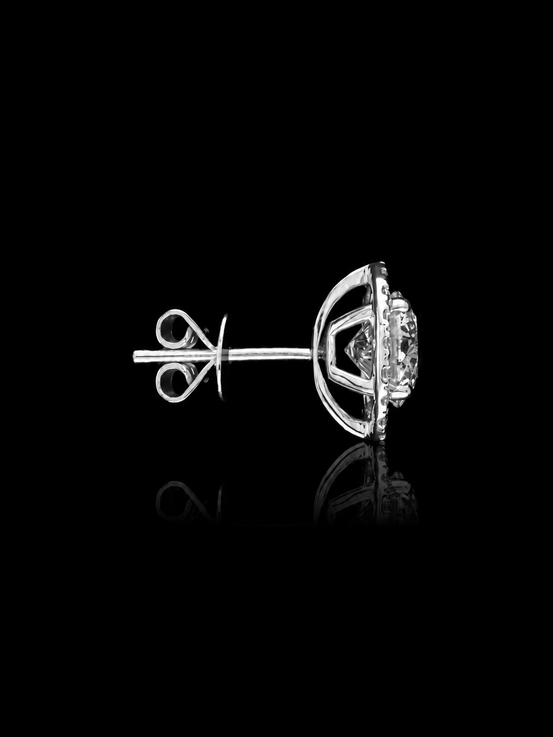 "OneHalo™" Earrings in 18k white gold, photo 3