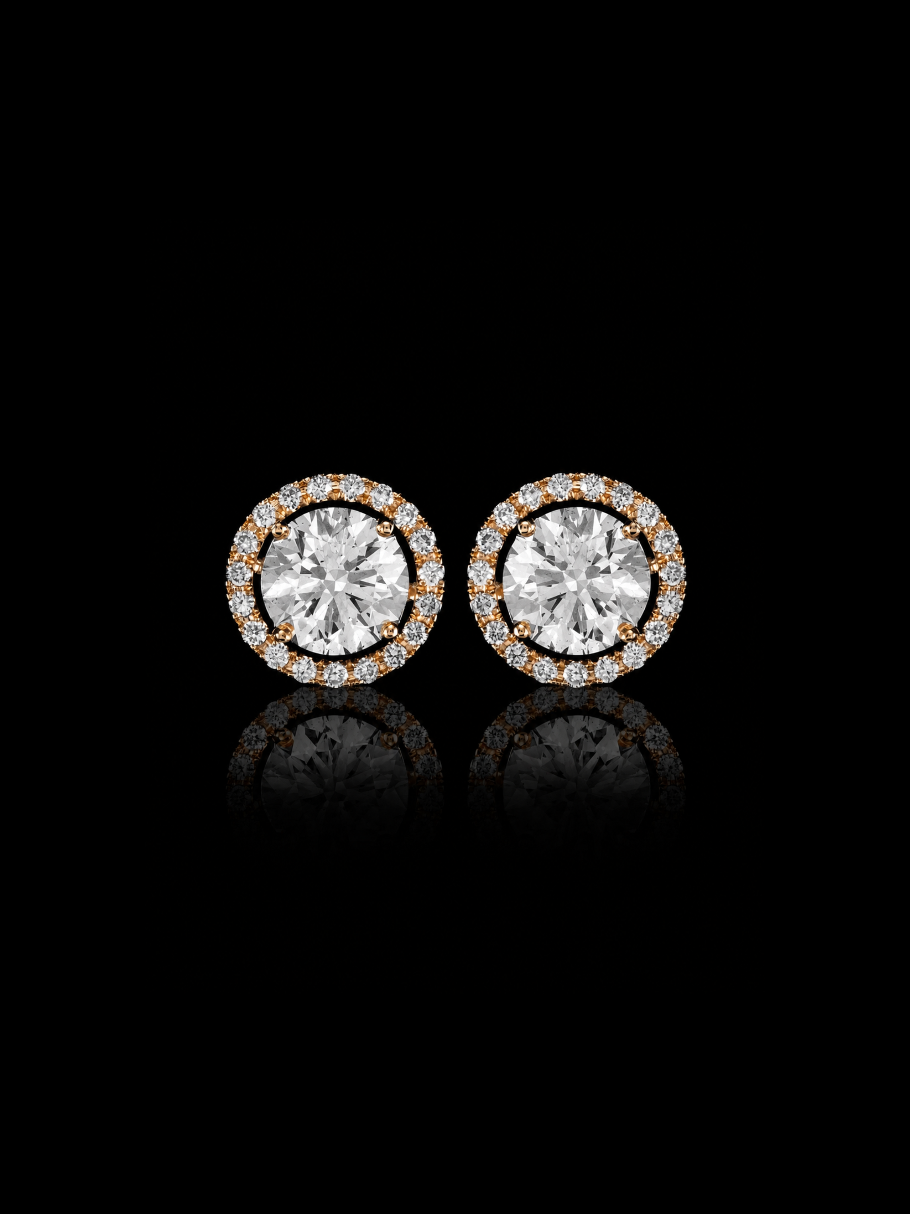 "OneHalo™" Earrings – Yellow gold 18k