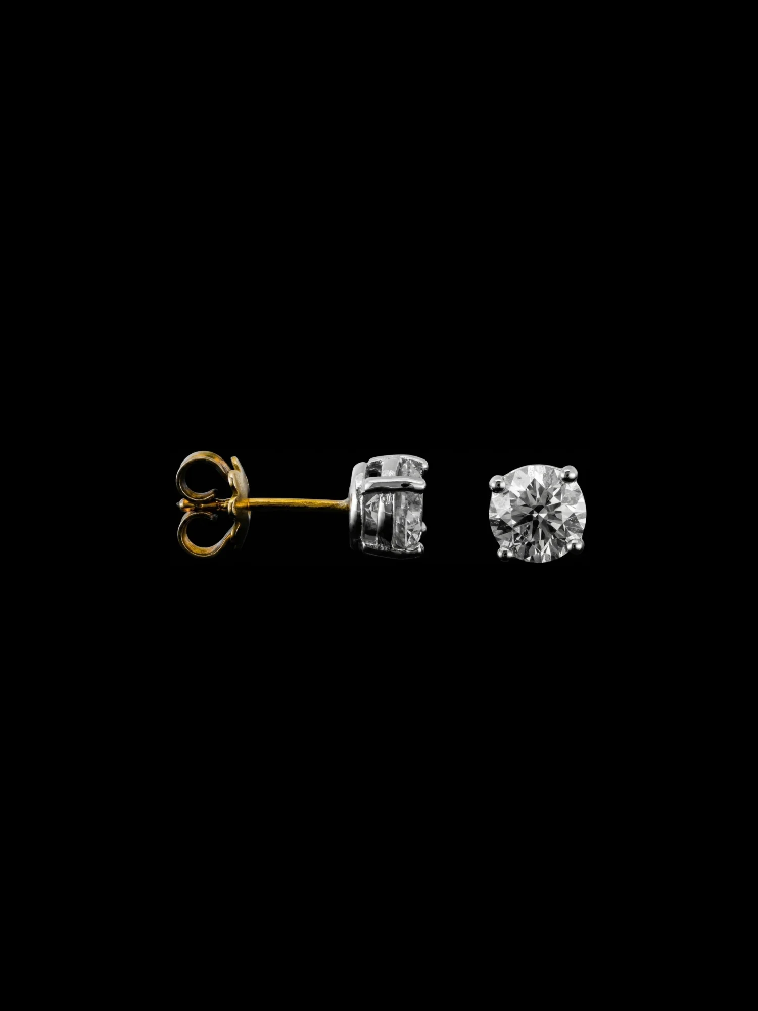 Single™ 0.50ct Earrings in white gold, photo 3