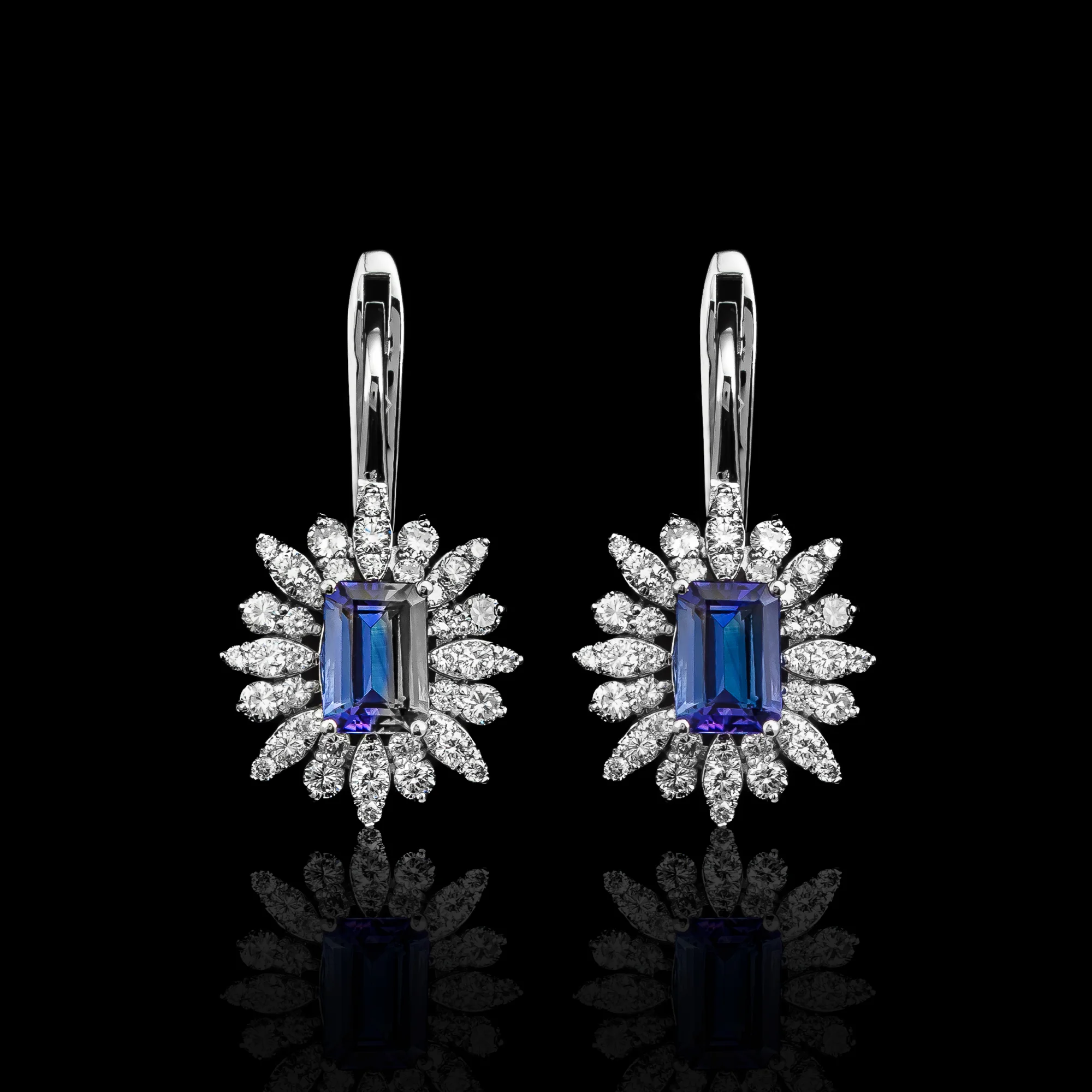 TANZANITE Earrings – White gold 18k