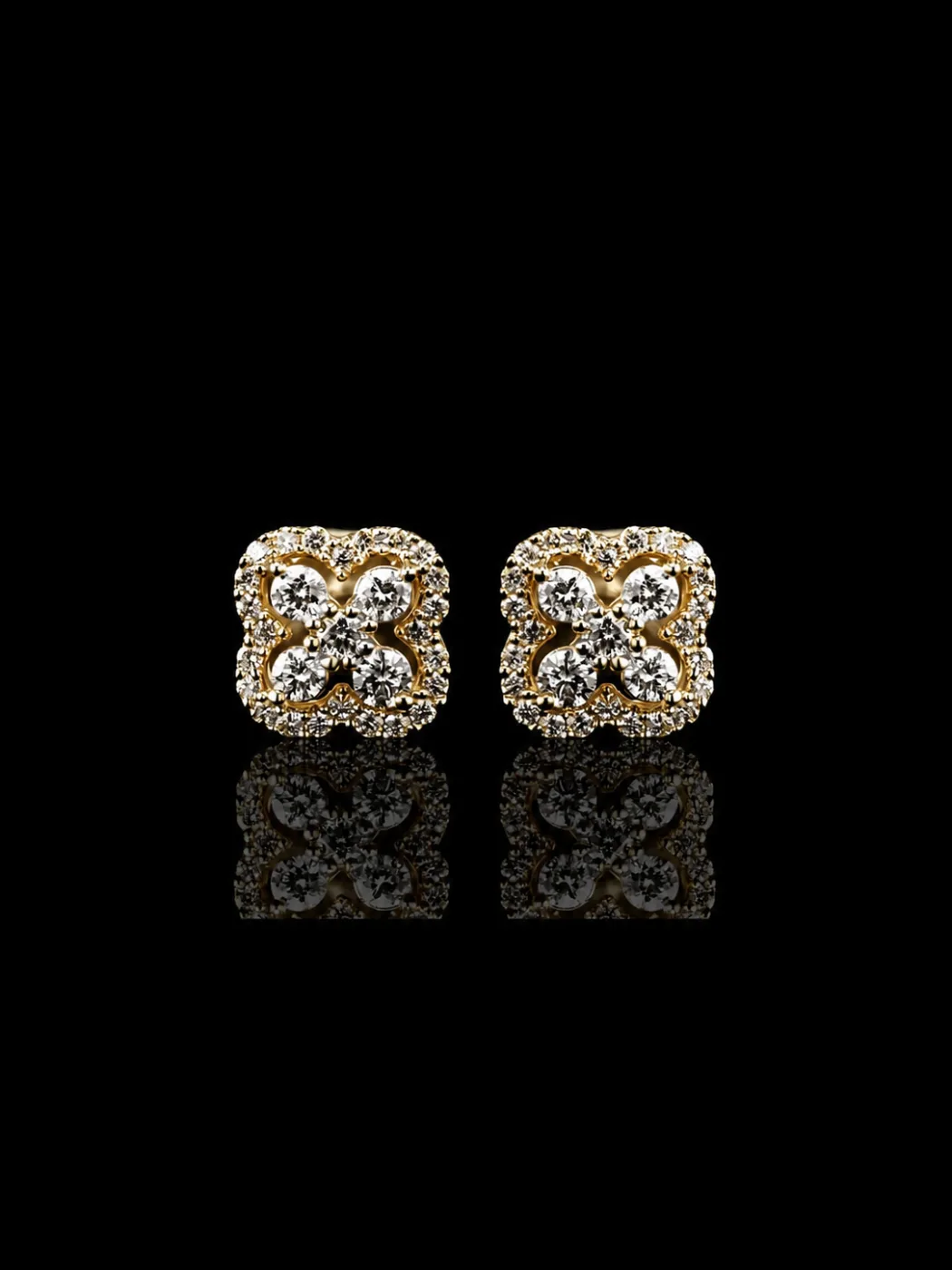 TrèfleDeLuxe™ Earrings – Yellow gold