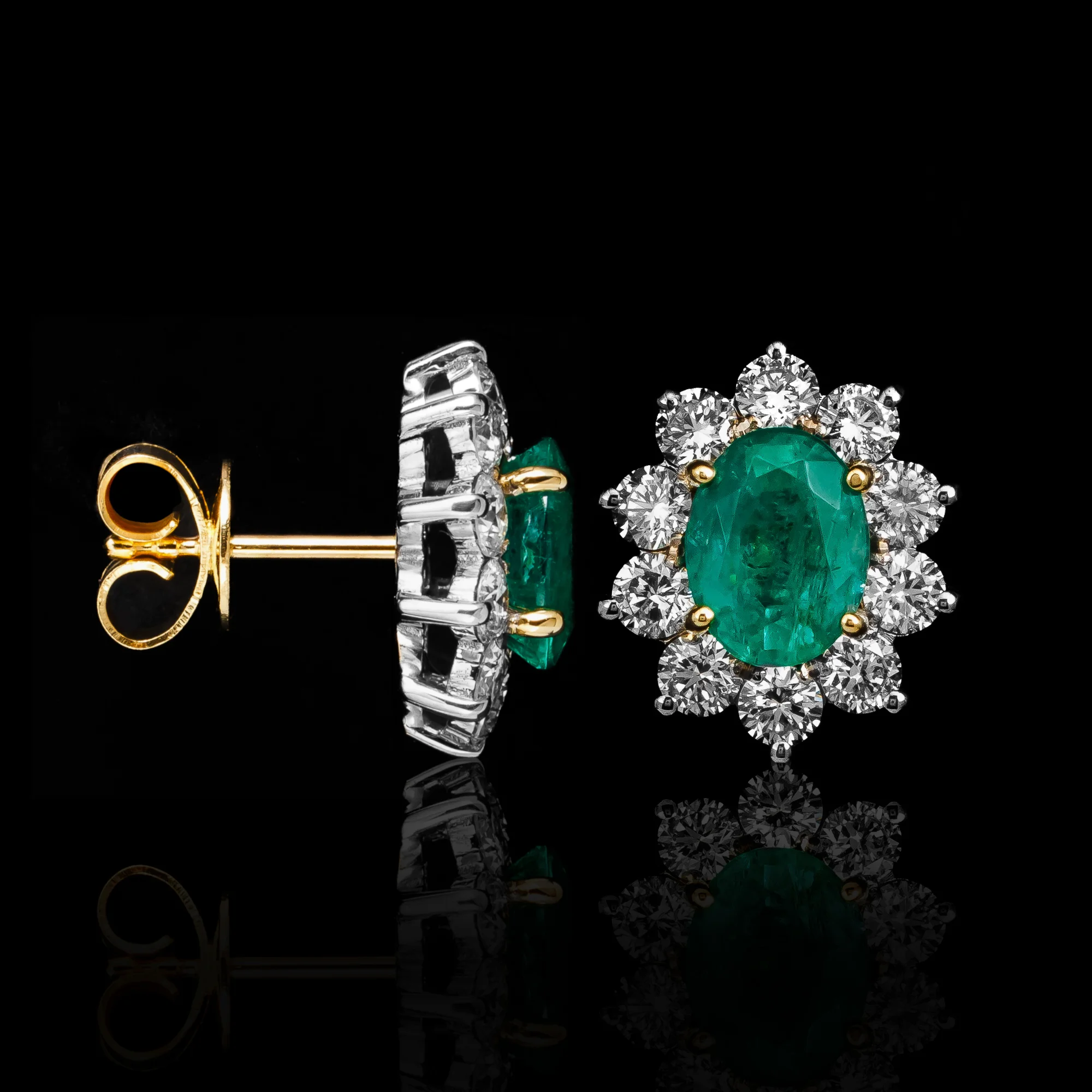 "VerdeExquisite™" Earrings in 18k white gold, photo 2