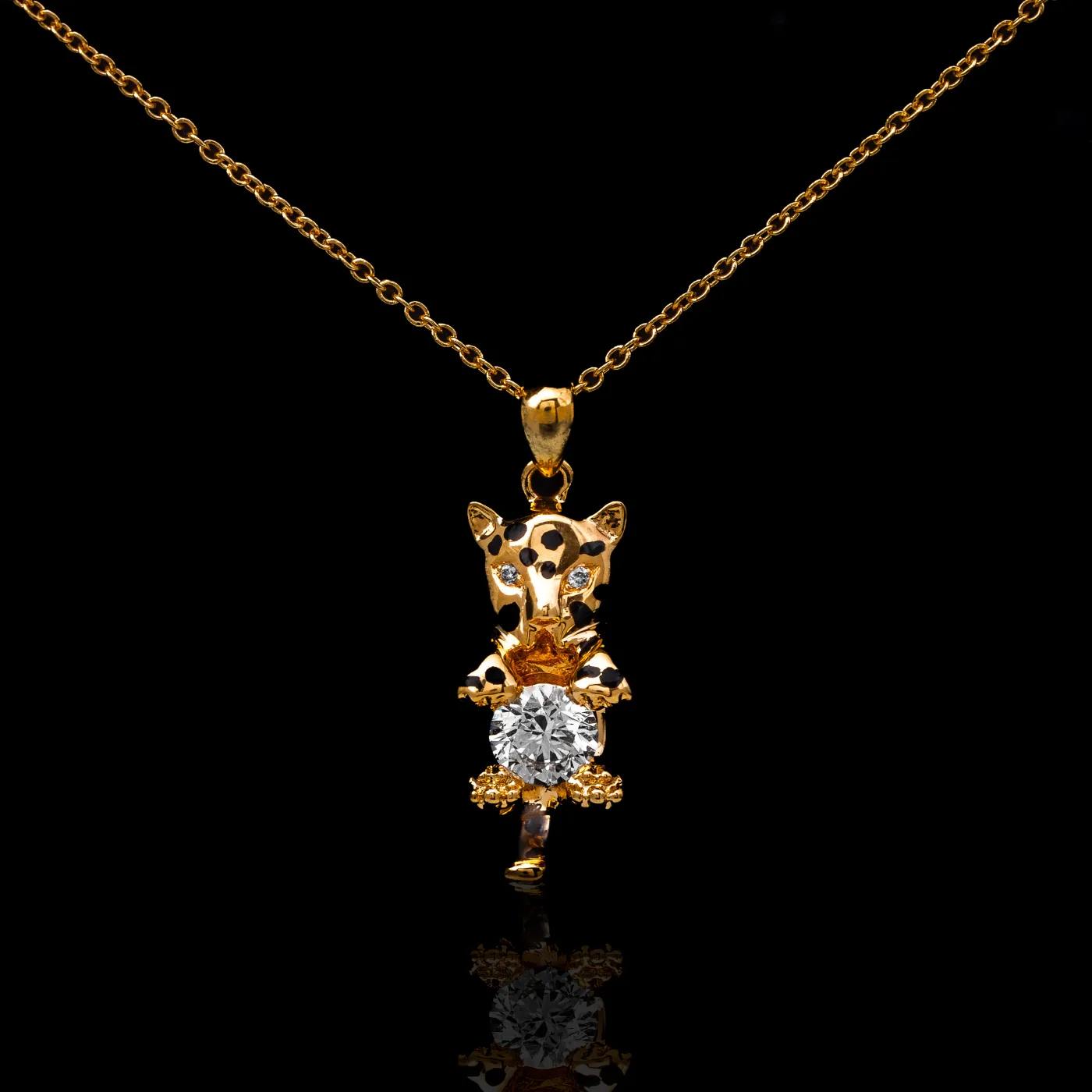 "BabyGepard™" Necklace – Yellow gold