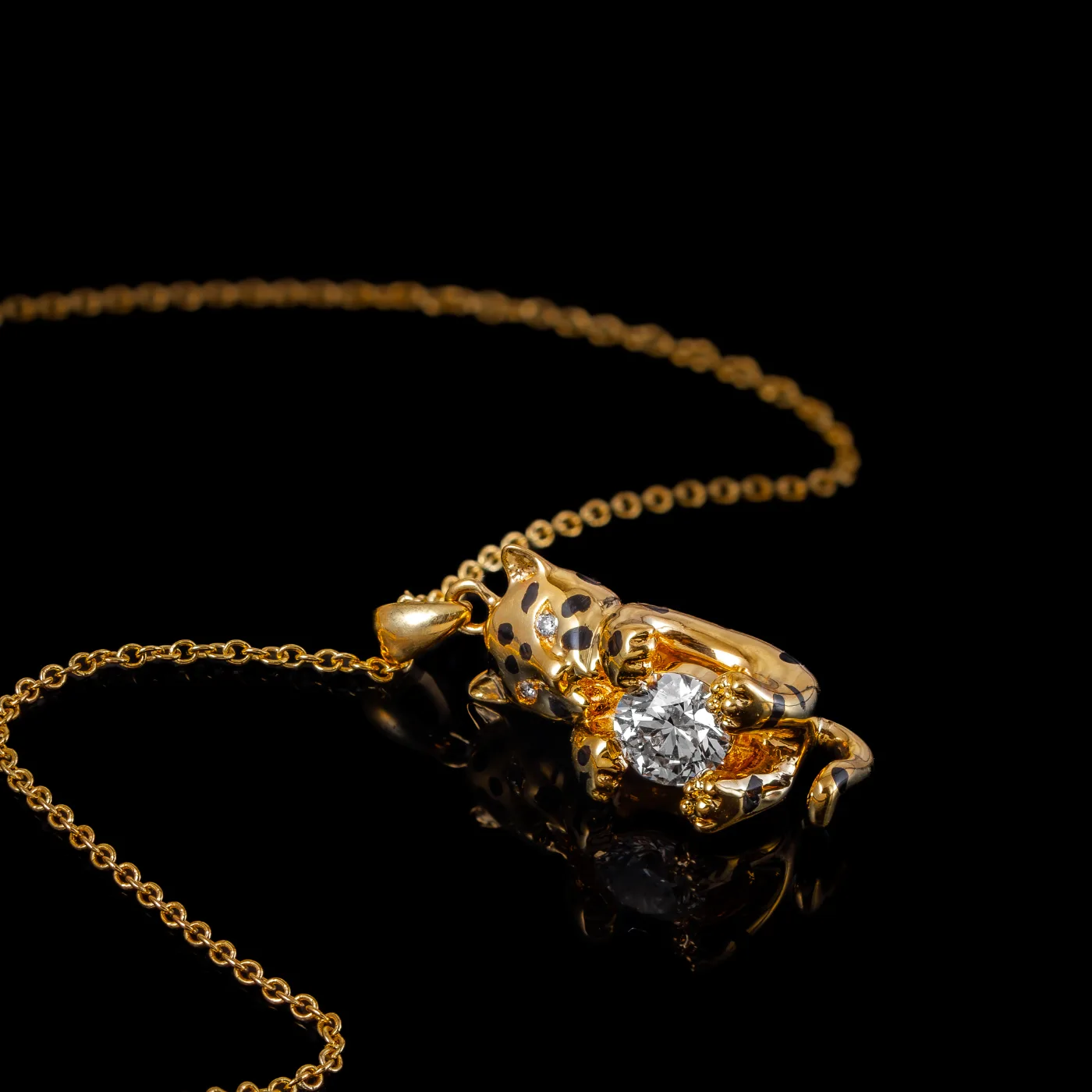 "BabyGepard™" Necklace in yellow gold, photo 3