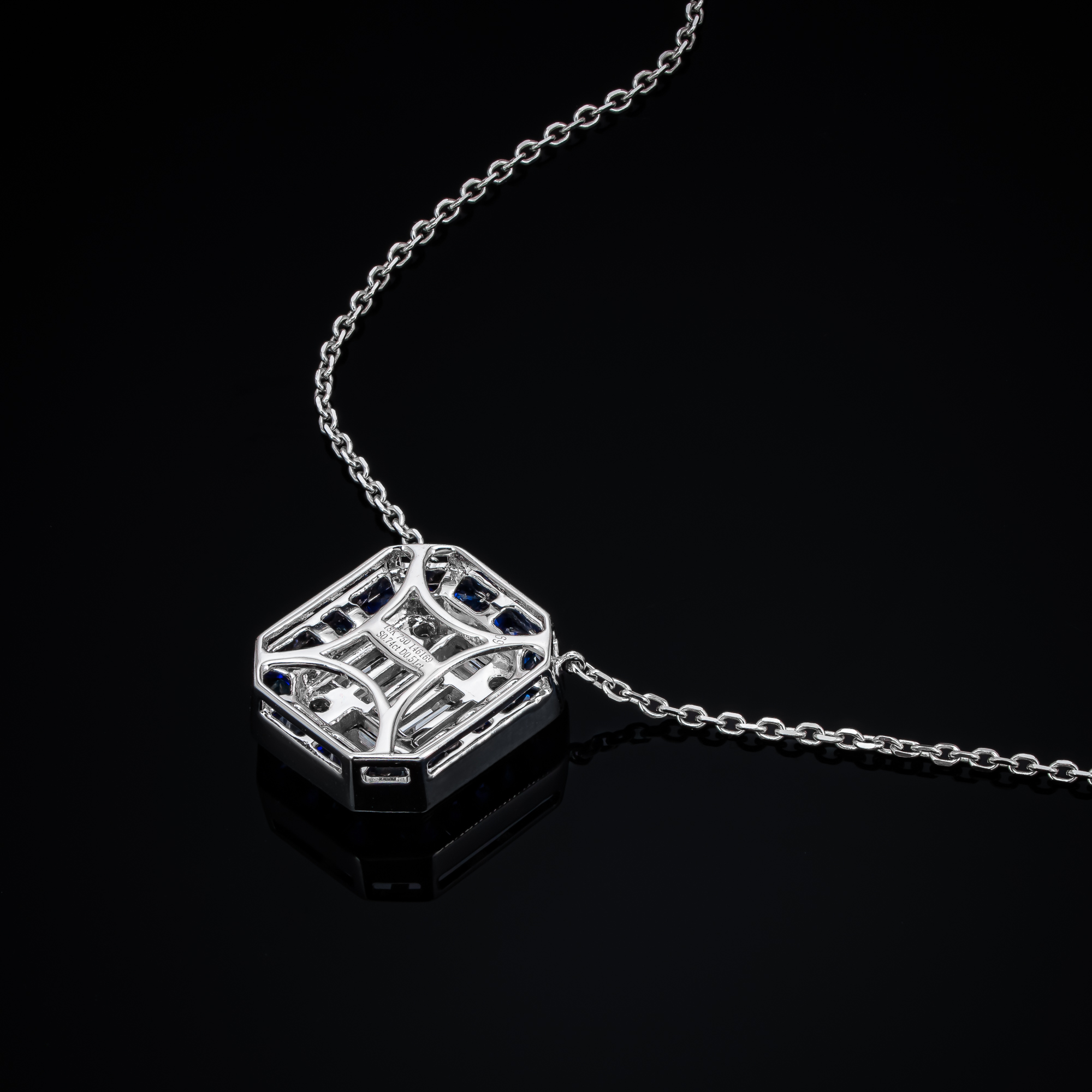 BlueSapphire™ Necklace in white gold, photo 5