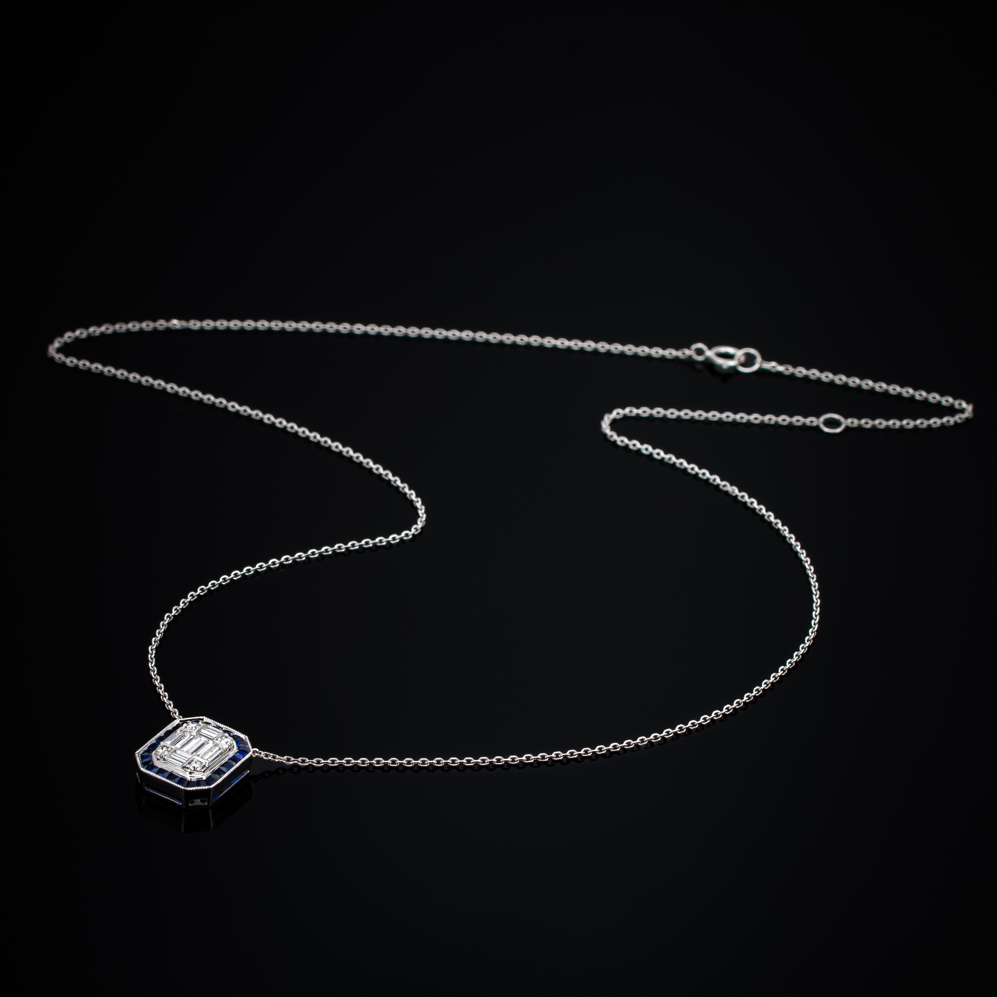 BlueSapphire™ Necklace in white gold, photo 6