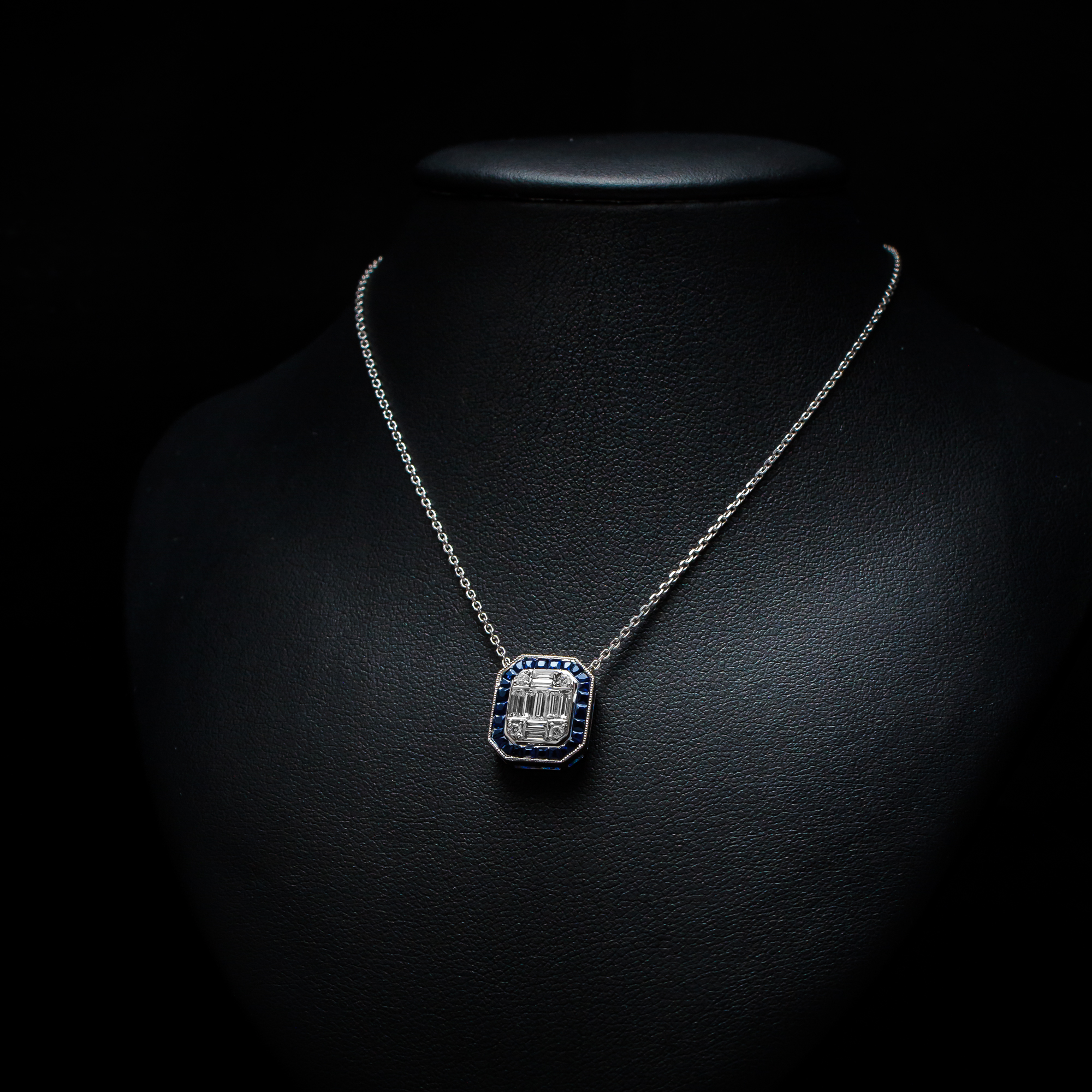BlueSapphire™ Necklace in white gold, photo 7