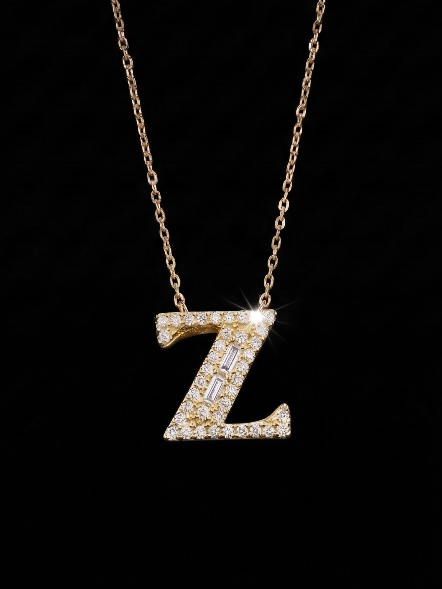 Letter Z Necklace "Collier Première Lettre™" – Yellow gold 18k