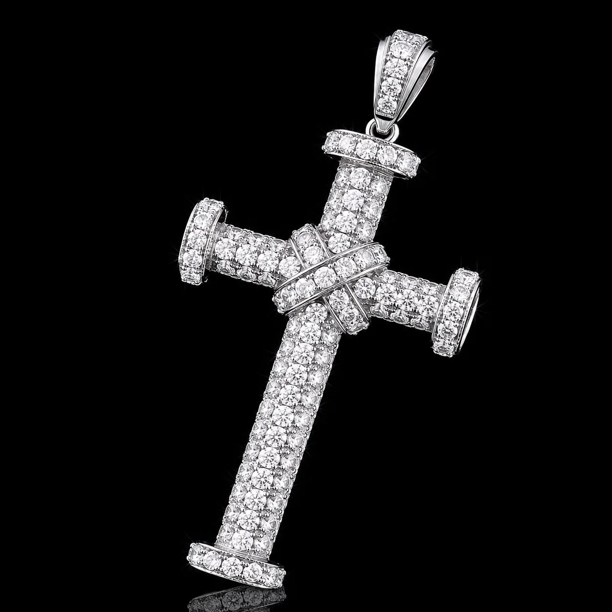 Cross Necklace with Diamonds "CruzMyFaith™" in white Gold, photo 2