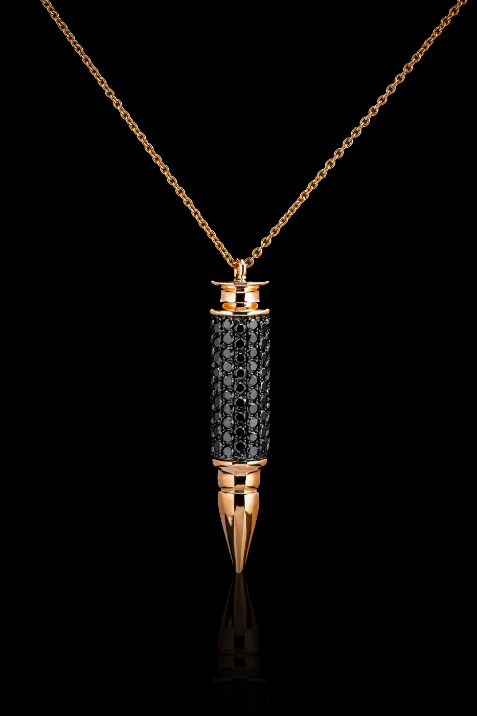 DiamondBullet Necklace – Rose gold