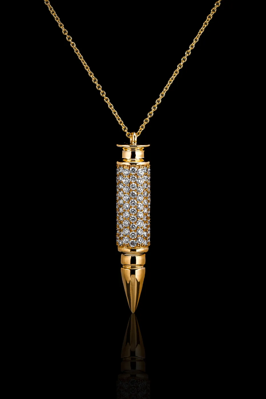 DiamondBullet Necklace – Yellow gold