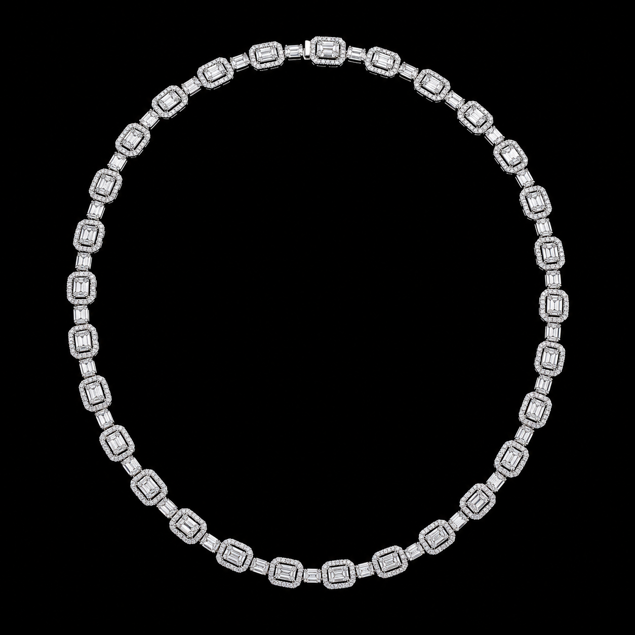 Diamond "Empire™" Necklace in white gold, product view